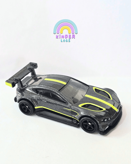 Premium Hot Wheels Aston Martin Vantage GTE - Grey (Uncarded - New) - Kinder Logs