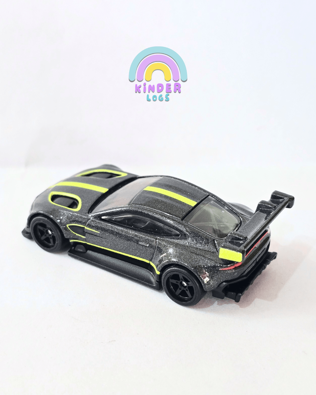 Premium Hot Wheels Aston Martin Vantage GTE - Grey (Uncarded - New) - Kinder Logs