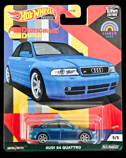 Premium Hot Wheels Audi S4 Quattro - Deutschland Design (Imported) - Kinder Logs