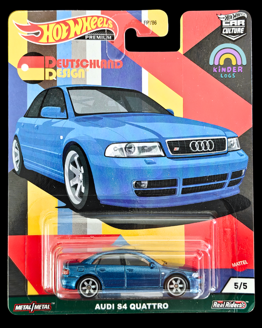 Premium Hot Wheels Audi S4 Quattro - Deutschland Design (Imported) - Kinder Logs