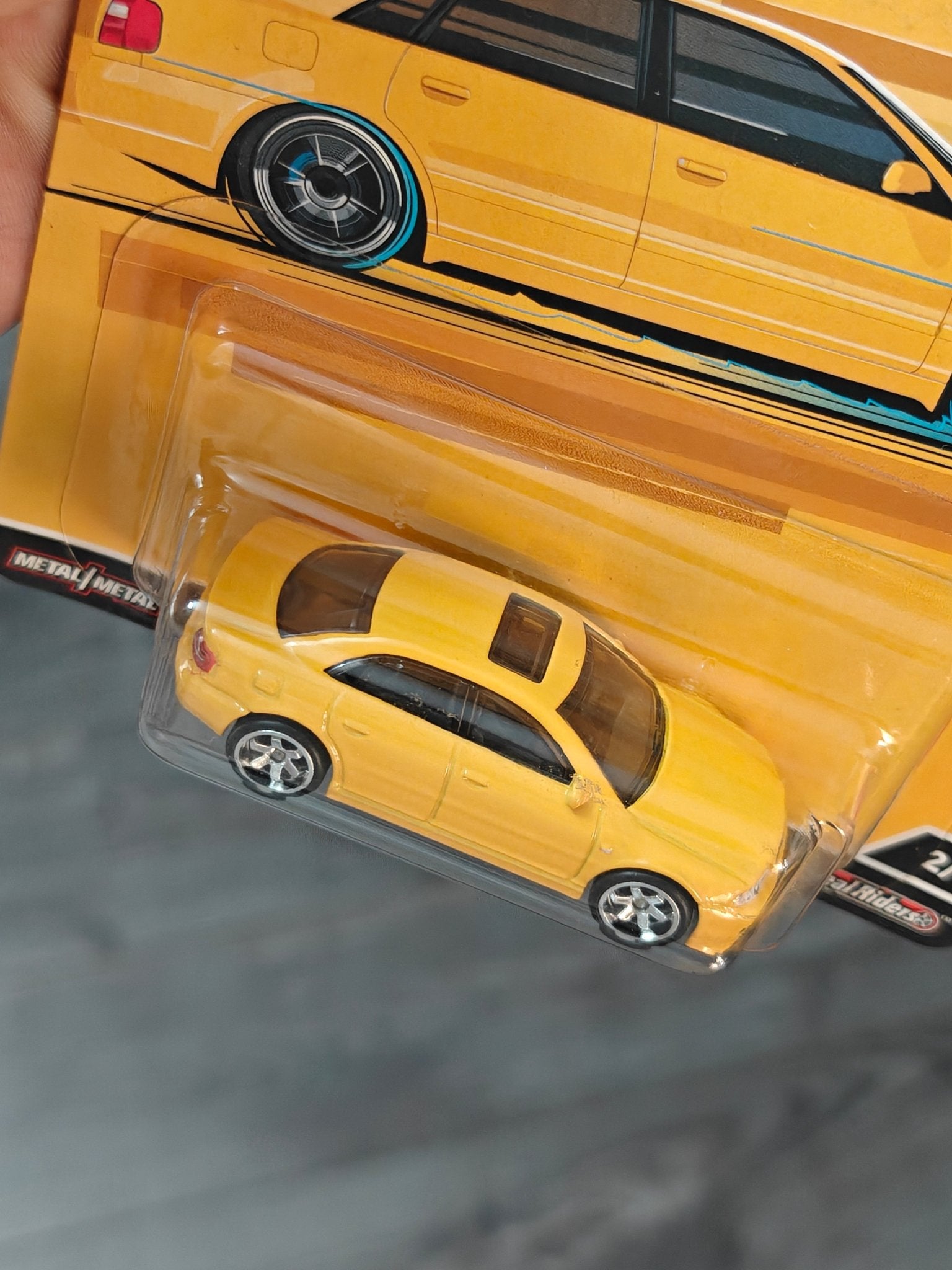 Premium Hot Wheels Audi S4 Quattro - Yellow (Imported) - Kinder Logs