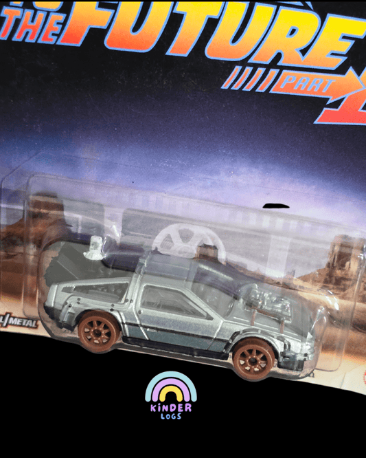 Premium Hot Wheels 'Back To The Future' Time Machine 50's Version (Imported) - Kinder Logs