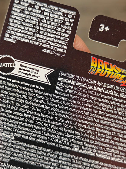 Premium Hot Wheels 'Back To The Future' Time Machine (Imported) - Kinder Logs
