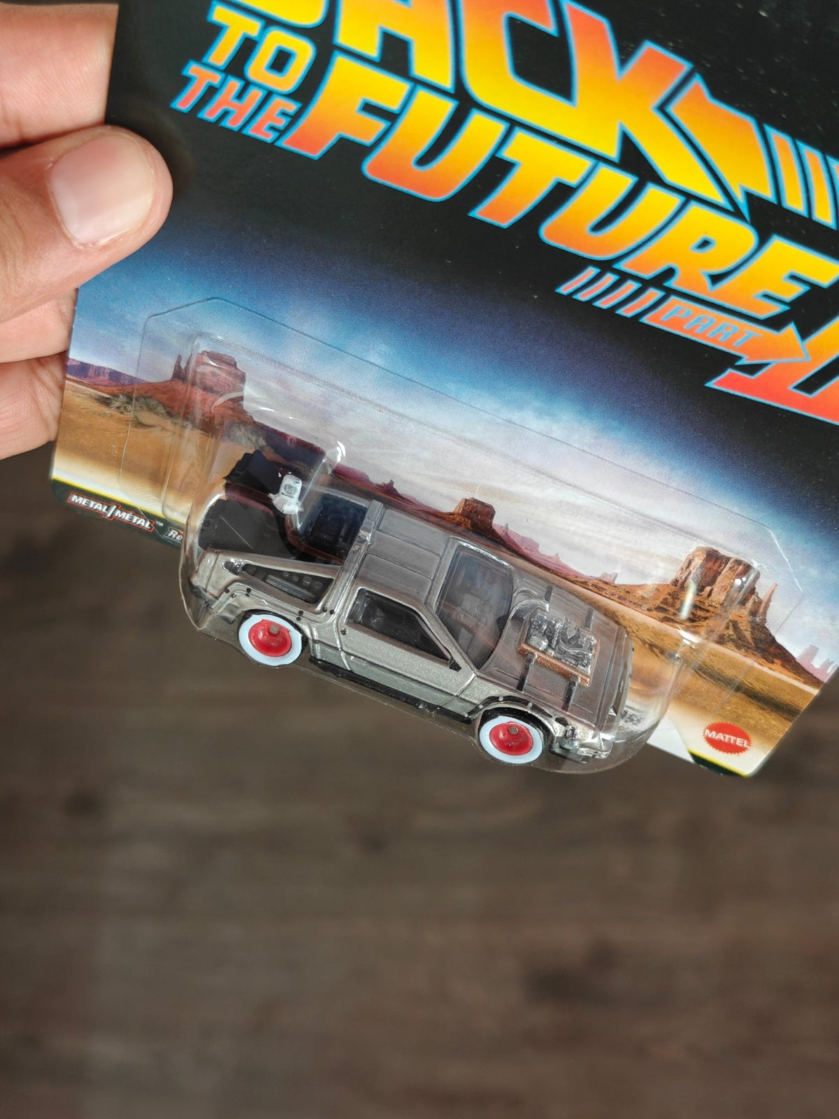 Premium Hot Wheels 'Back To The Future' Time Machine (Imported) - Kinder Logs