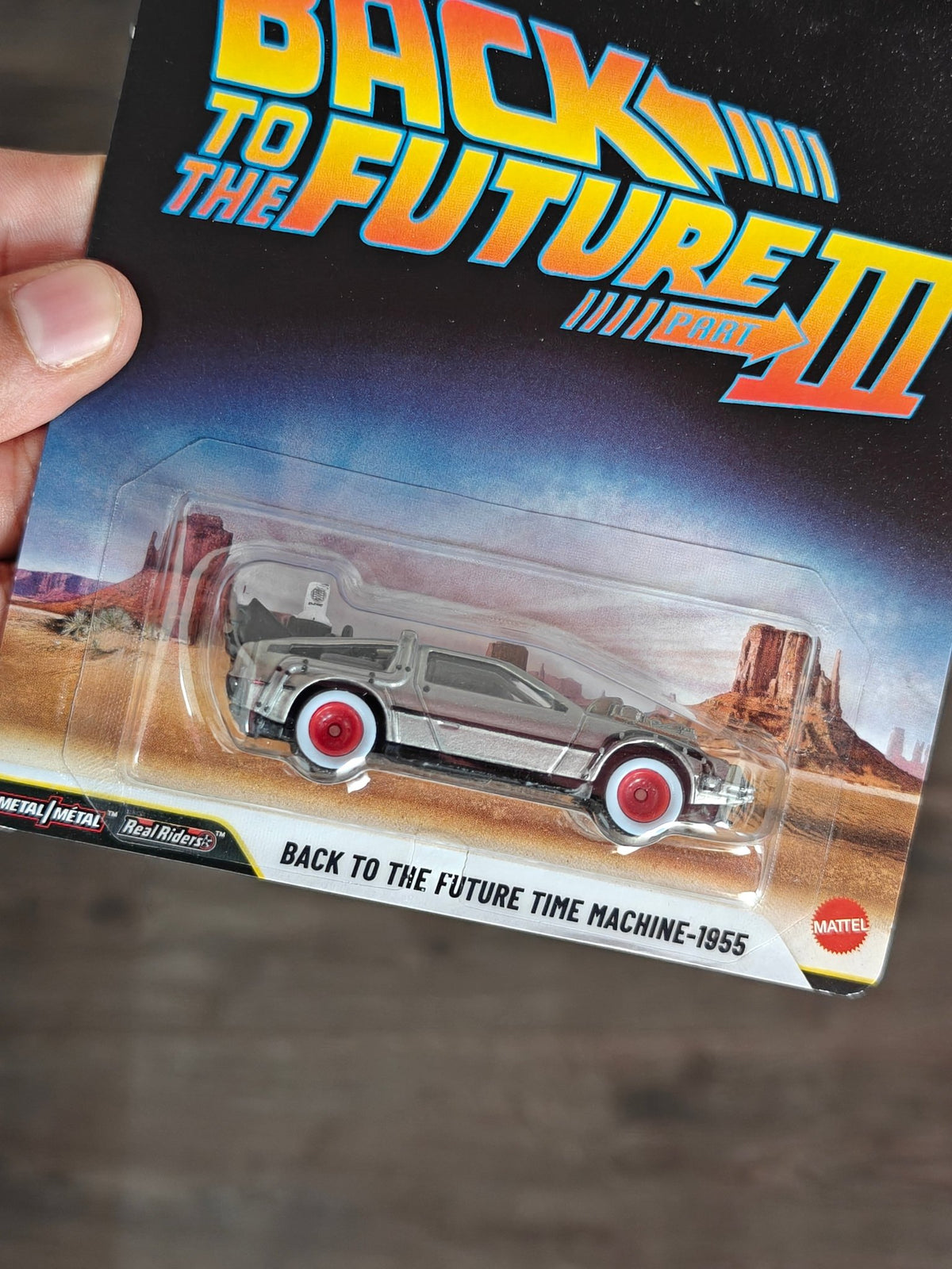 Premium Hot Wheels 'Back To The Future' Time Machine (Imported) - Kinder Logs