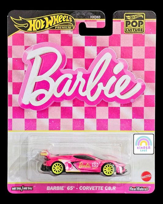 Premium Hot Wheels Barbie 65th Chevrolet Corvette C8.R - Kinder Logs