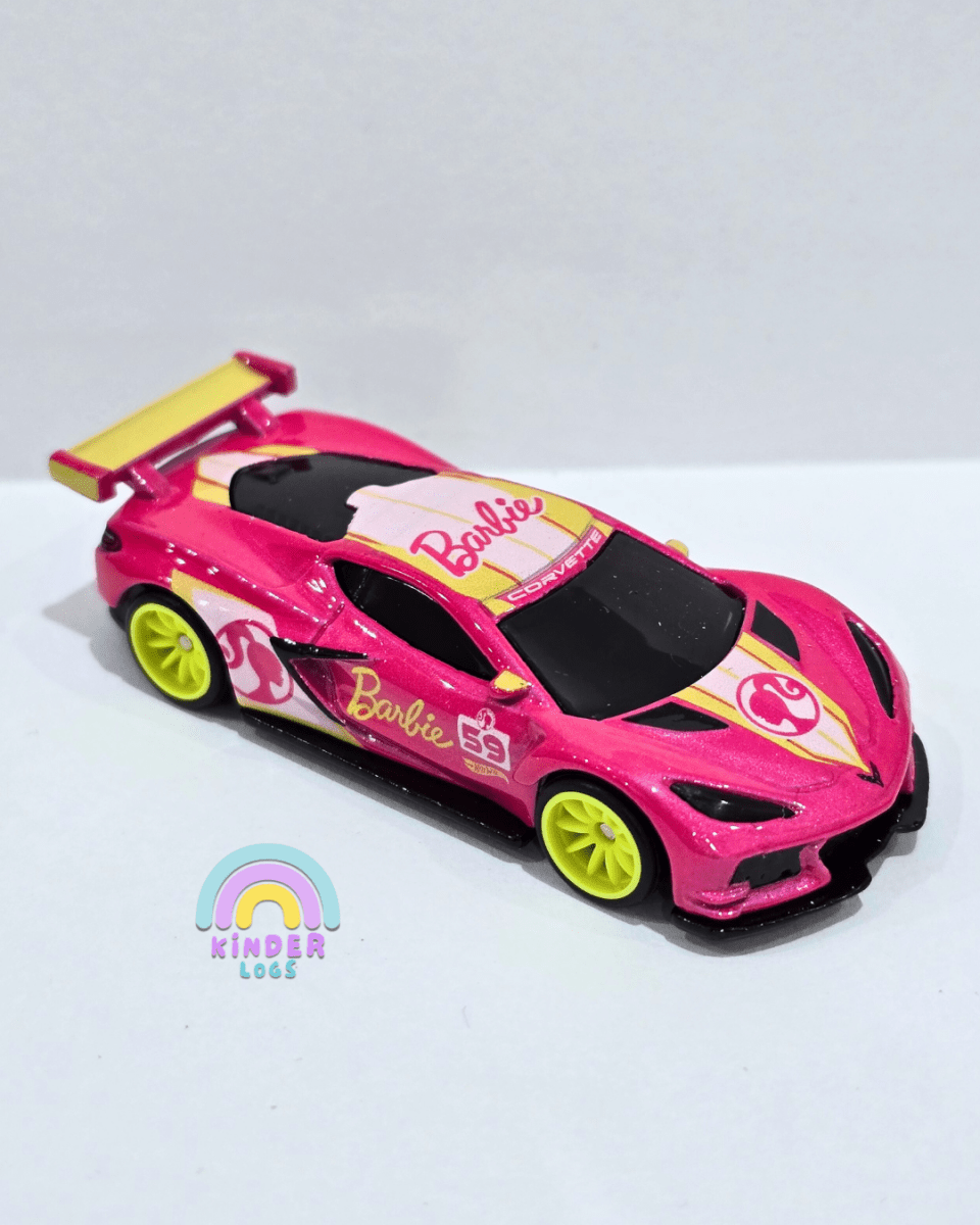 Premium Hot Wheels Barbie Car - Chevrolet Corvette C8.R (Uncarded) - Kinder Logs