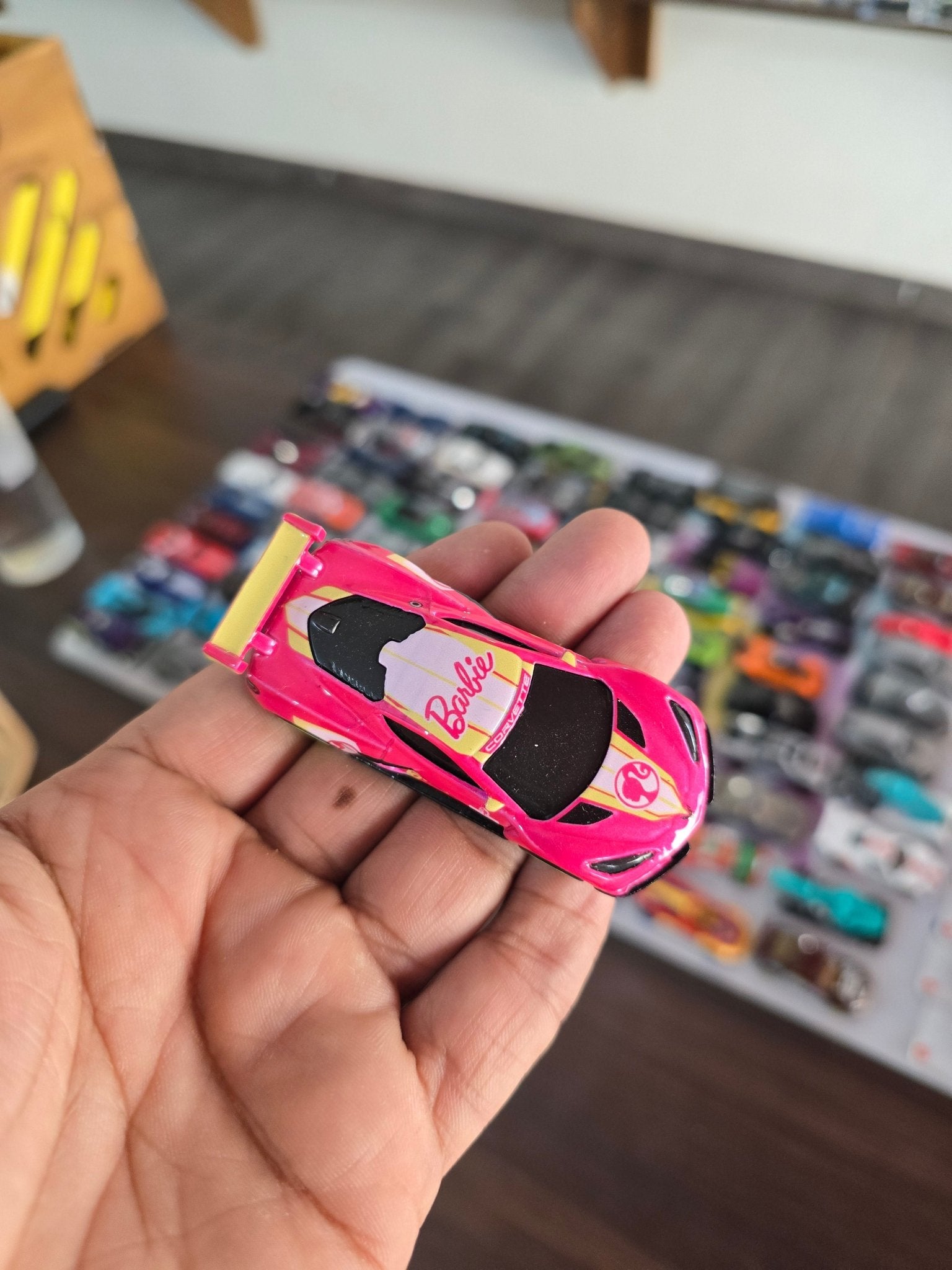 Premium Hot Wheels Barbie Car Chevrolet Corvette Pink (Uncarded)