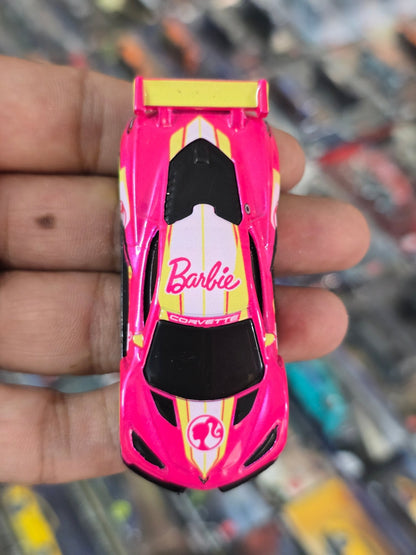 Premium Hot Wheels Barbie Car - Chevrolet Corvette C8.R (Uncarded) - Kinder Logs