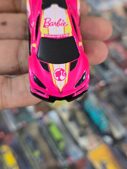 Premium Hot Wheels Barbie Car - Chevrolet Corvette C8.R (Uncarded) - Kinder Logs