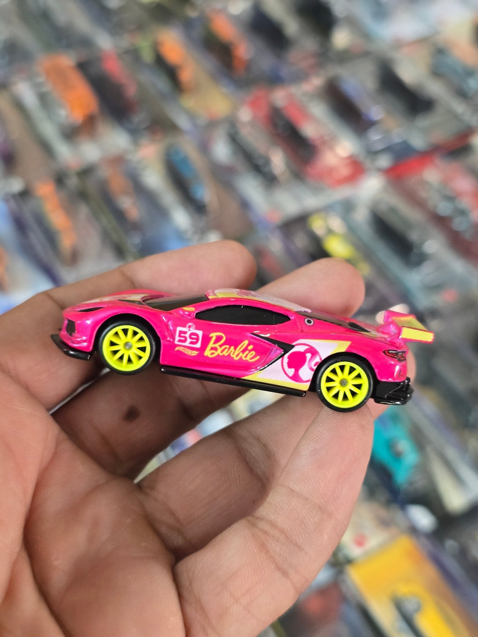 Premium Hot Wheels Barbie Car - Chevrolet Corvette C8.R (Uncarded) - Kinder Logs