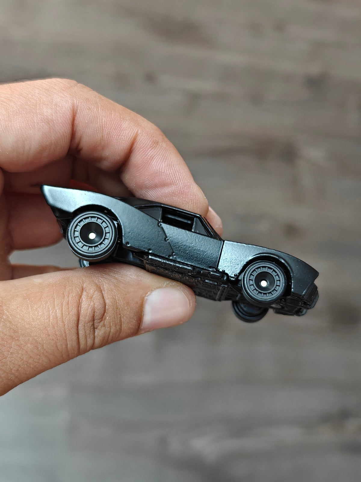 Premium Hot Wheels Batmobile - Black (Uncarded - New) - Kinder Logs