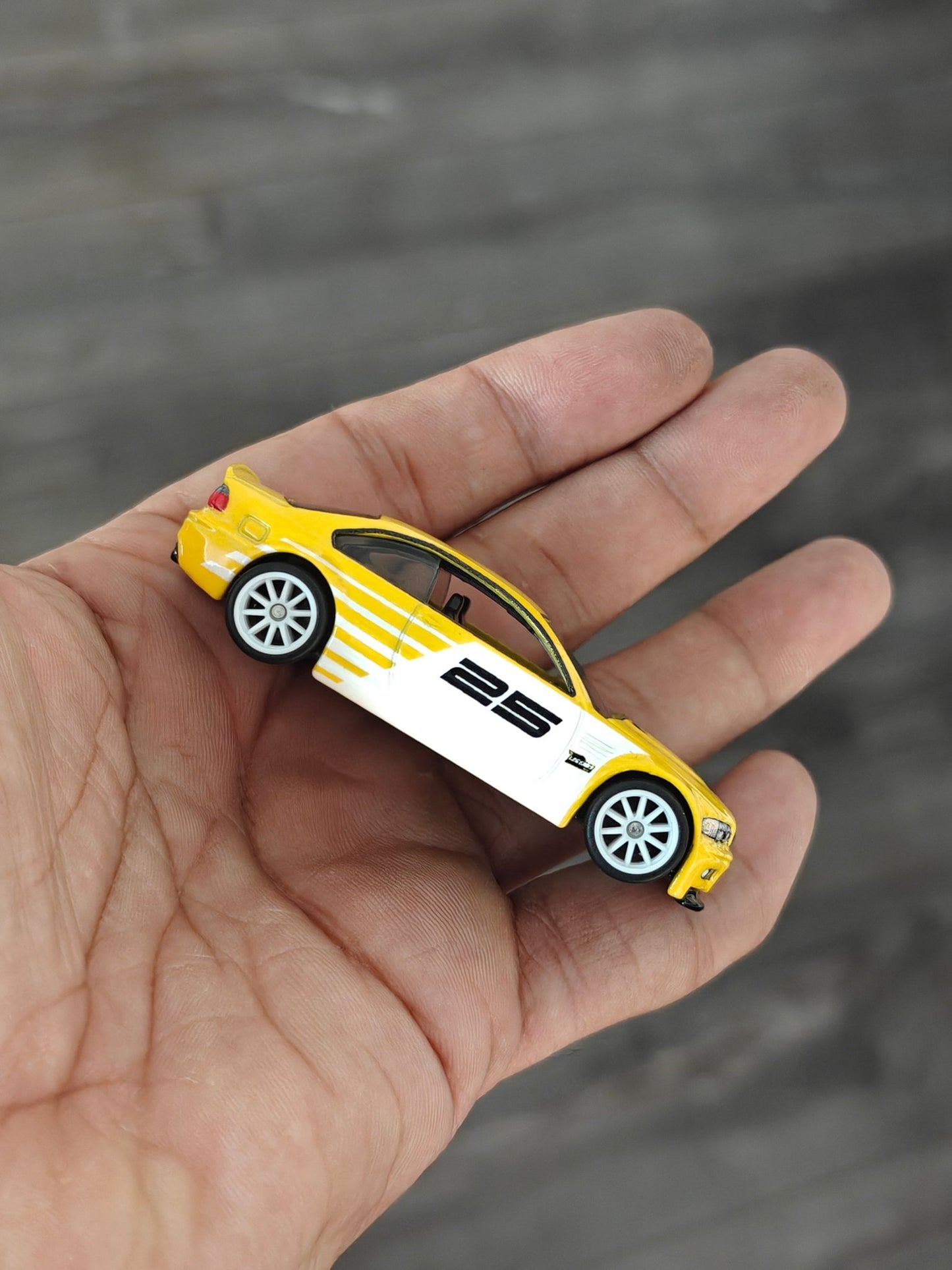 Premium Hot Wheels BMW M3 - Yellow (Uncarded - New) - Kinder Logs