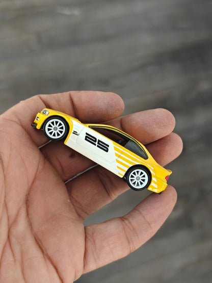 Premium Hot Wheels BMW M3 - Yellow (Uncarded - New) - Kinder Logs