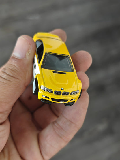 Premium Hot Wheels BMW M3 - Yellow (Uncarded - New) - Kinder Logs
