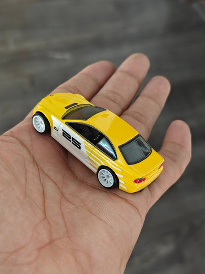 Premium Hot Wheels BMW M3 - Yellow (Uncarded - New) - Kinder Logs
