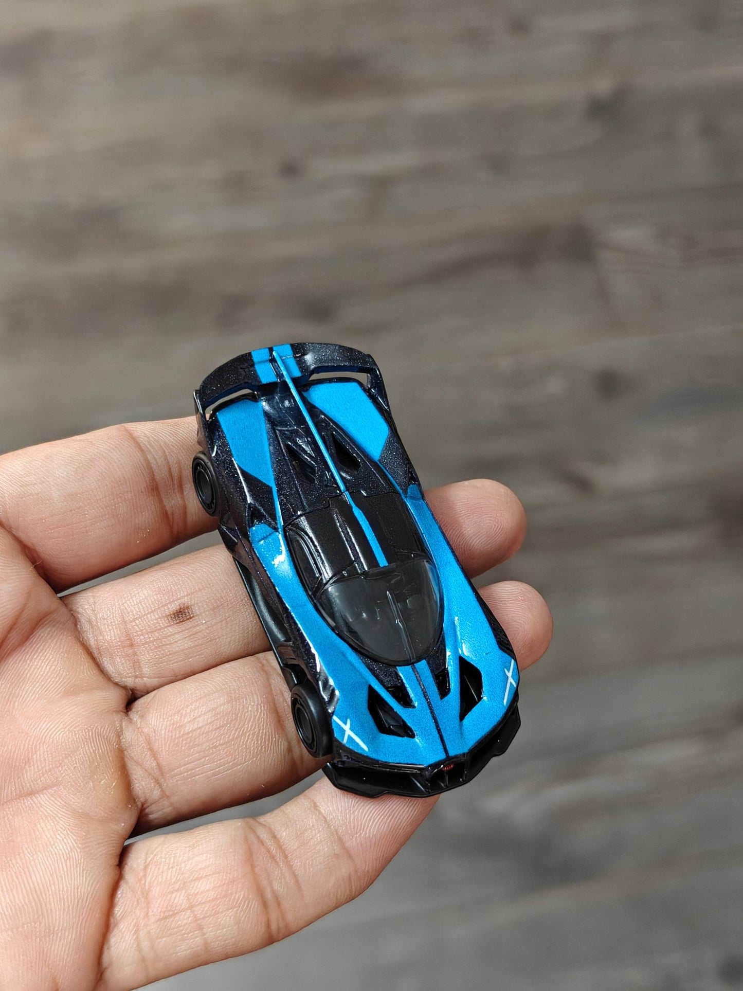 Premium Hot Wheels Bugatti Bolide - Blue (Uncarded - New) - Kinder Logs