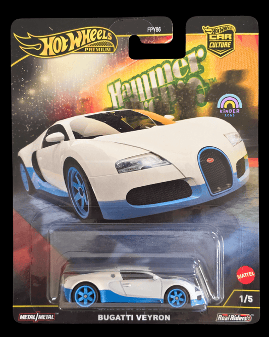 Premium Hot Wheels Bugatti Veyron - Hammer Drop - Kinder Logs