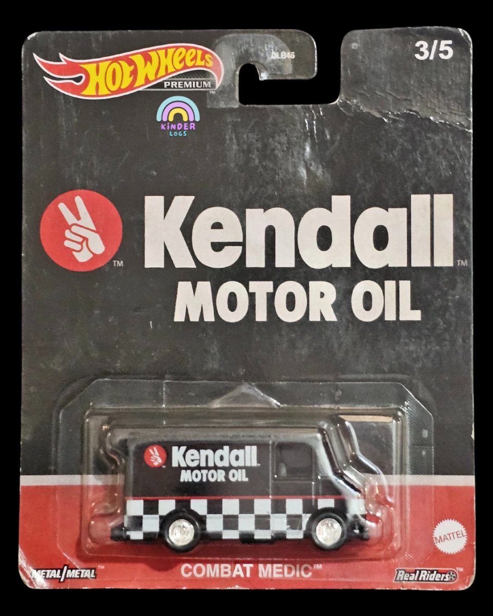 Premium Hot Wheels Combat Medic Kendall Motor Oil (Creased Card) - Kinder Logs