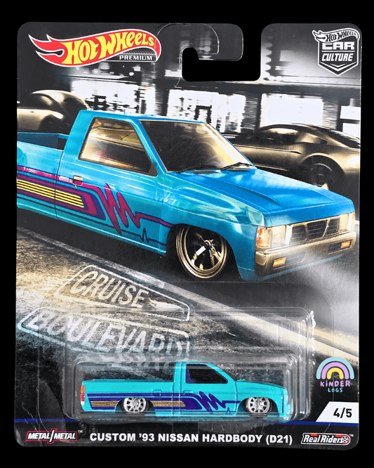 Premium Hot Wheels Custom 1993 Nissan Hardbody (D21) - Cruise Boulevard - Kinder Logs