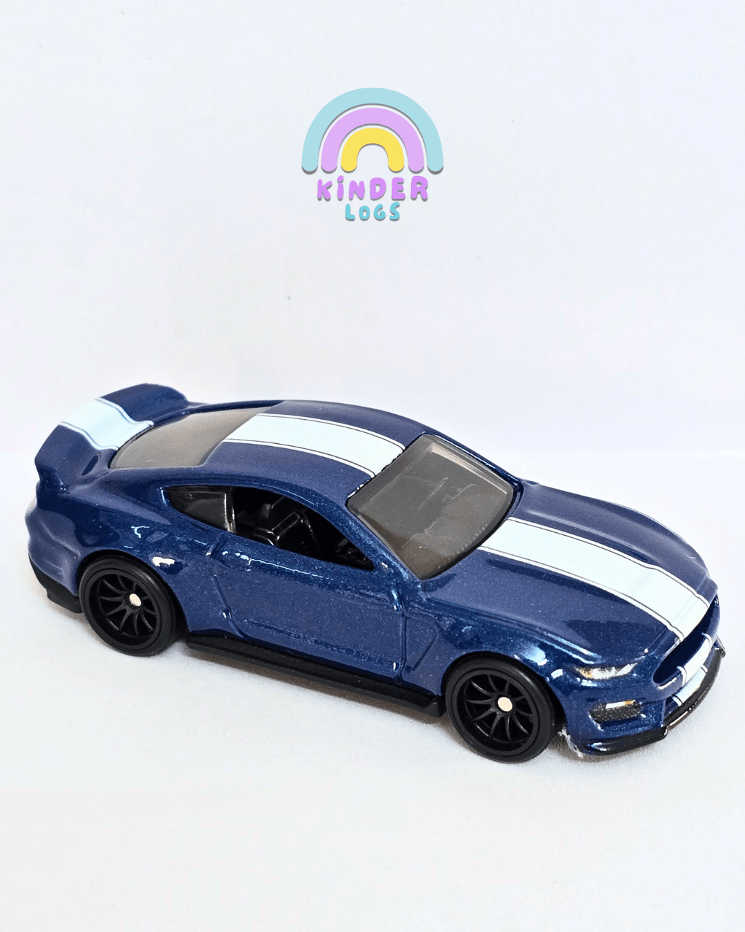 Premium Hot Wheels Custom Ford Mustang - Blue (Uncarded - New) - Kinder Logs