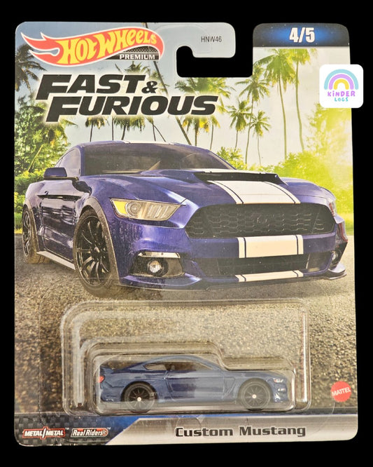 Premium Hot Wheels Custom Ford Mustang - Fast & Furious - Kinder Logs