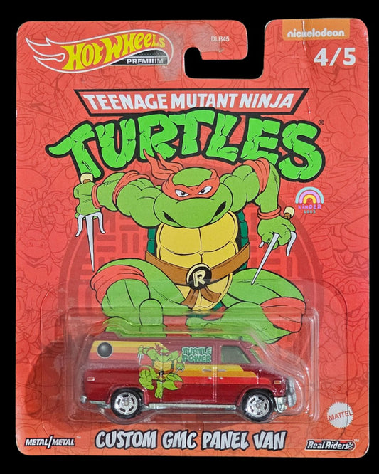 Premium Hot Wheels Custom GMC Panel Van - Ninja Turtles - Kinder Logs