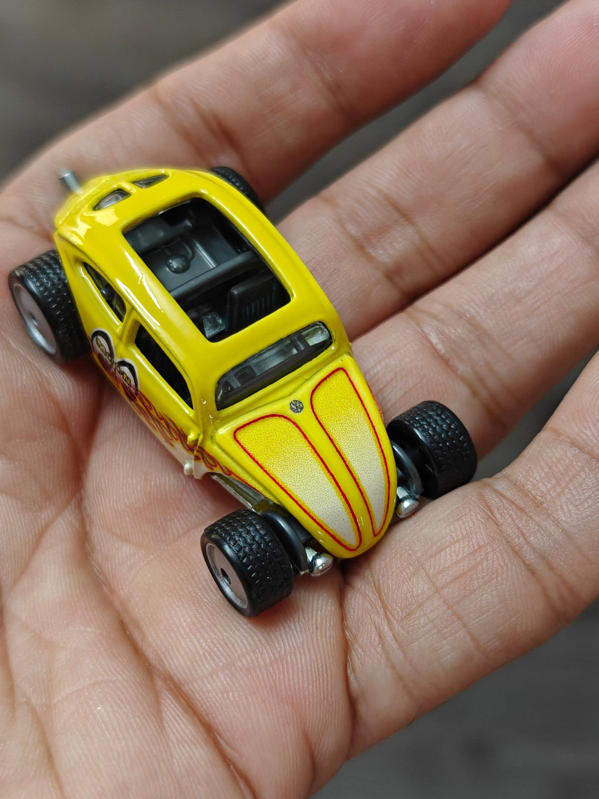 Premium Hot Wheels Custom VW Beetle MOON Eyes (Uncarded - New) - Kinder Logs