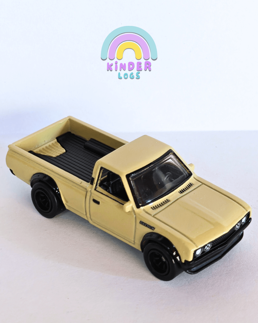 Premium Hot Wheels Datsun 620 - Beige (Uncarded - New) - Kinder Logs