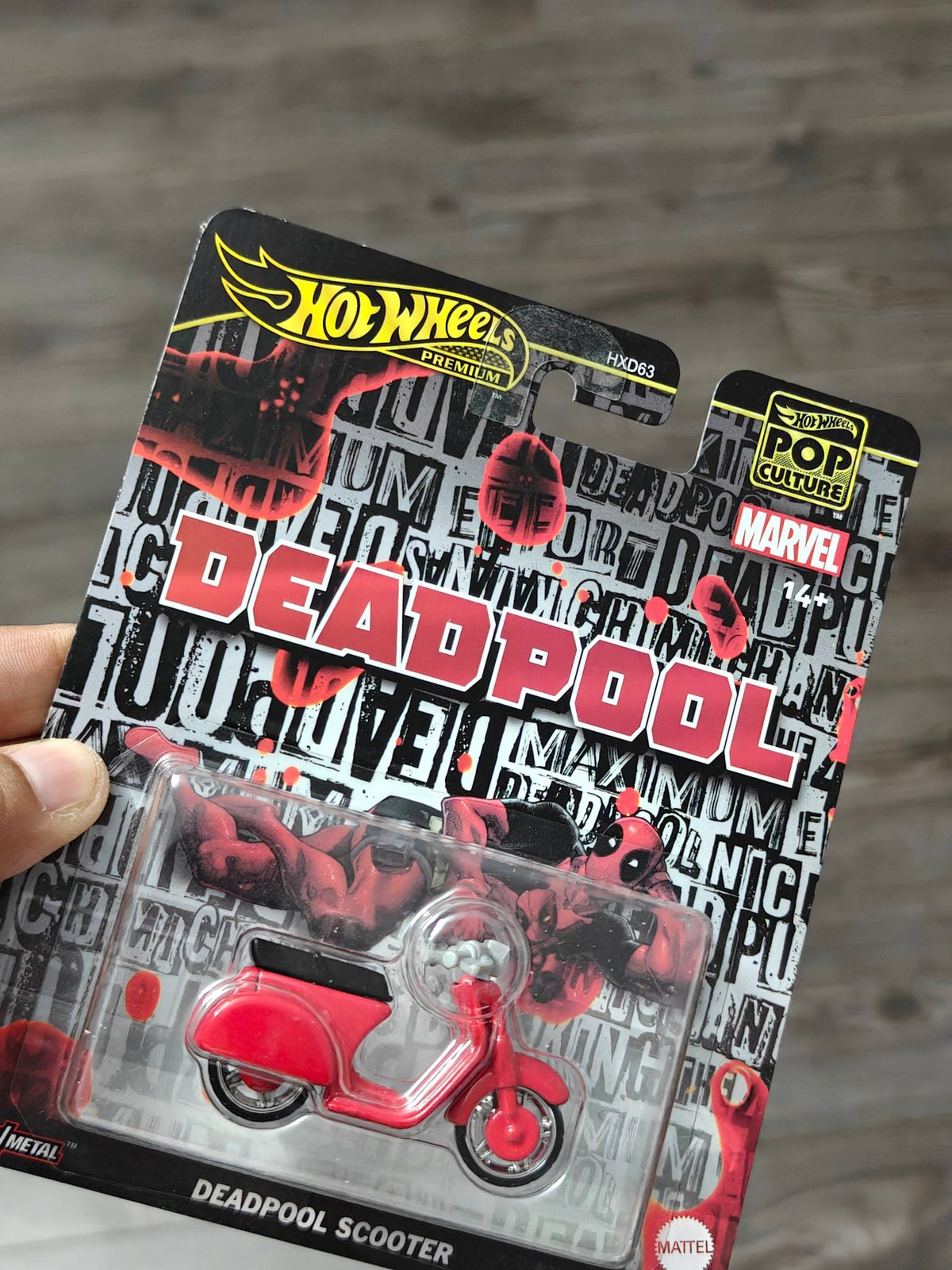 Premium Hot Wheels Deadpool Scooter (Imported) - Kinder Logs
