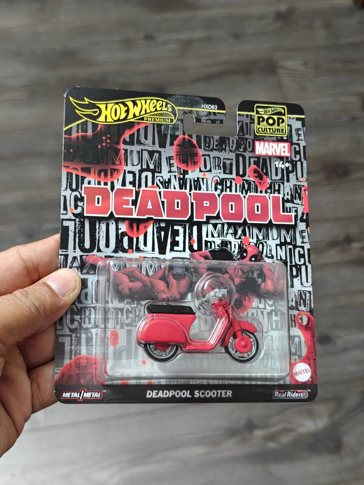 Premium Hot Wheels Deadpool Scooter (Imported) - Kinder Logs