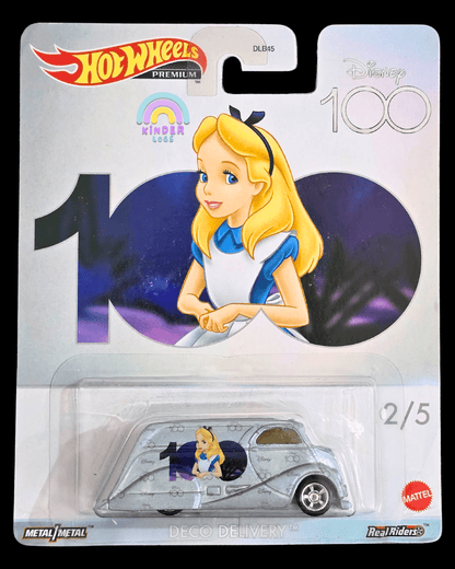 Premium Hot Wheels Deco Delivery - Disney 100 Edition (Alice in Wonderland) - Kinder Logs