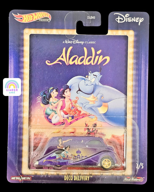 Premium Hot Wheels Disney Aladdin Deco Delivery Van - Kinder Logs