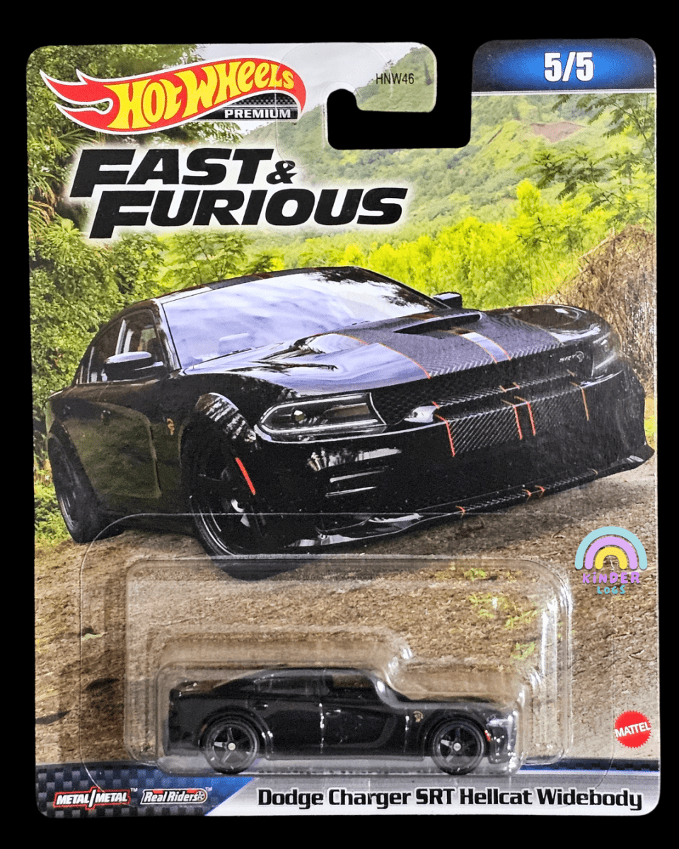 Premium Hot Wheels Dodge Charger SRT Hellcat Widebody - Fast & Furious - Kinder Logs