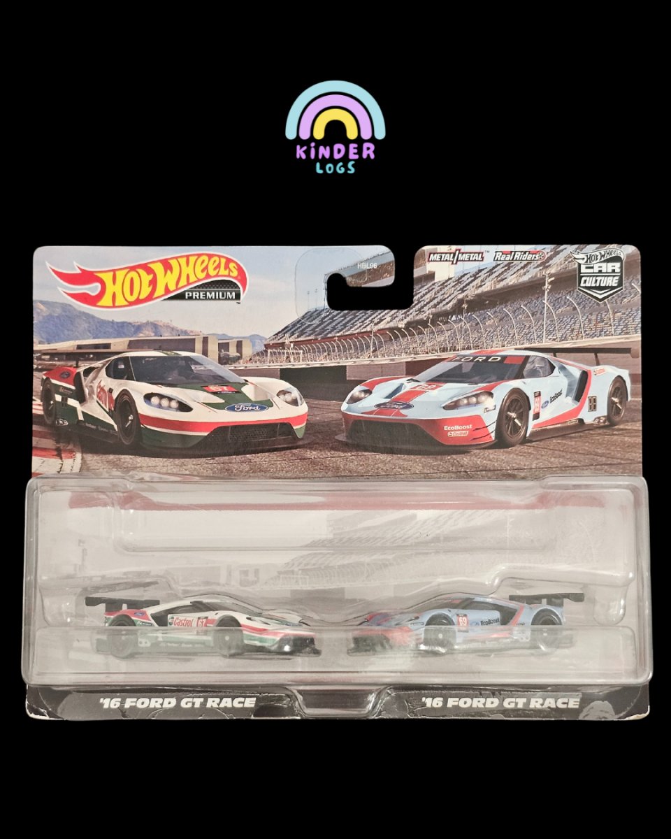 Premium Hot Wheels Duo Pack - 2016 Ford GT Race (Racing Legends) - Kinder Logs