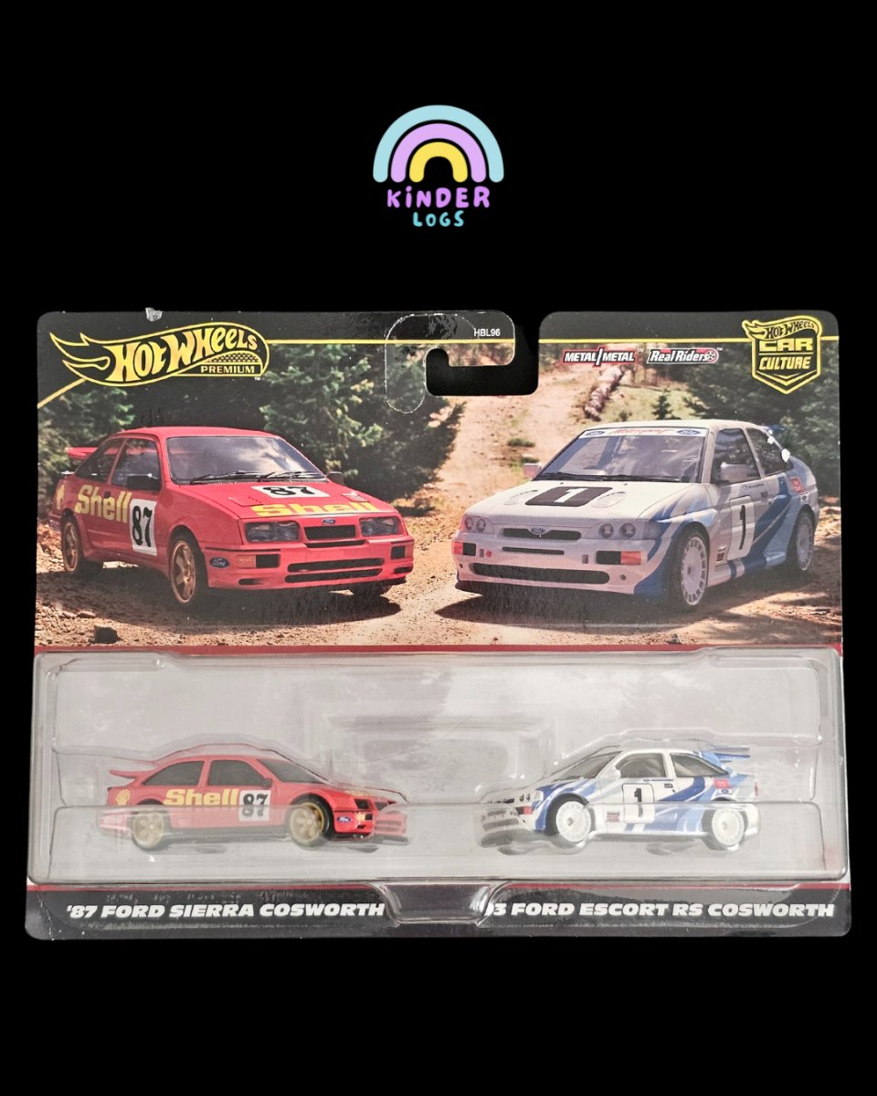 Premium Hot Wheels Duo Pack - Ford Sierra Cosworth, Escort RS Cosworth - Kinder Logs