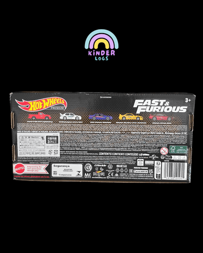 Premium Hot Wheels Fast & Furious 5 Cars Pack (Imported) - Kinder Logs