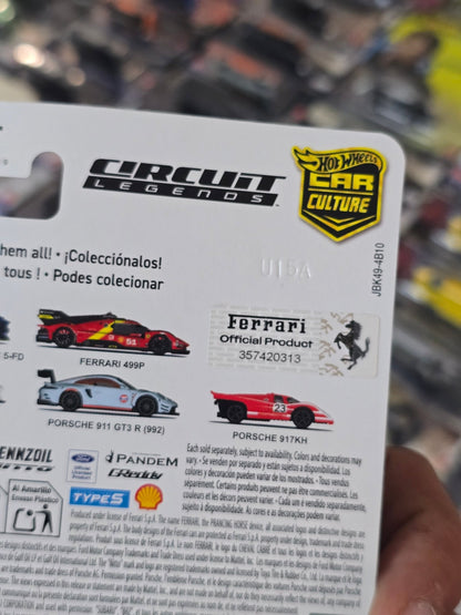 Premium Hot Wheels Ferrari 499P - Circuit Legends (Imported) - Kinder Logs