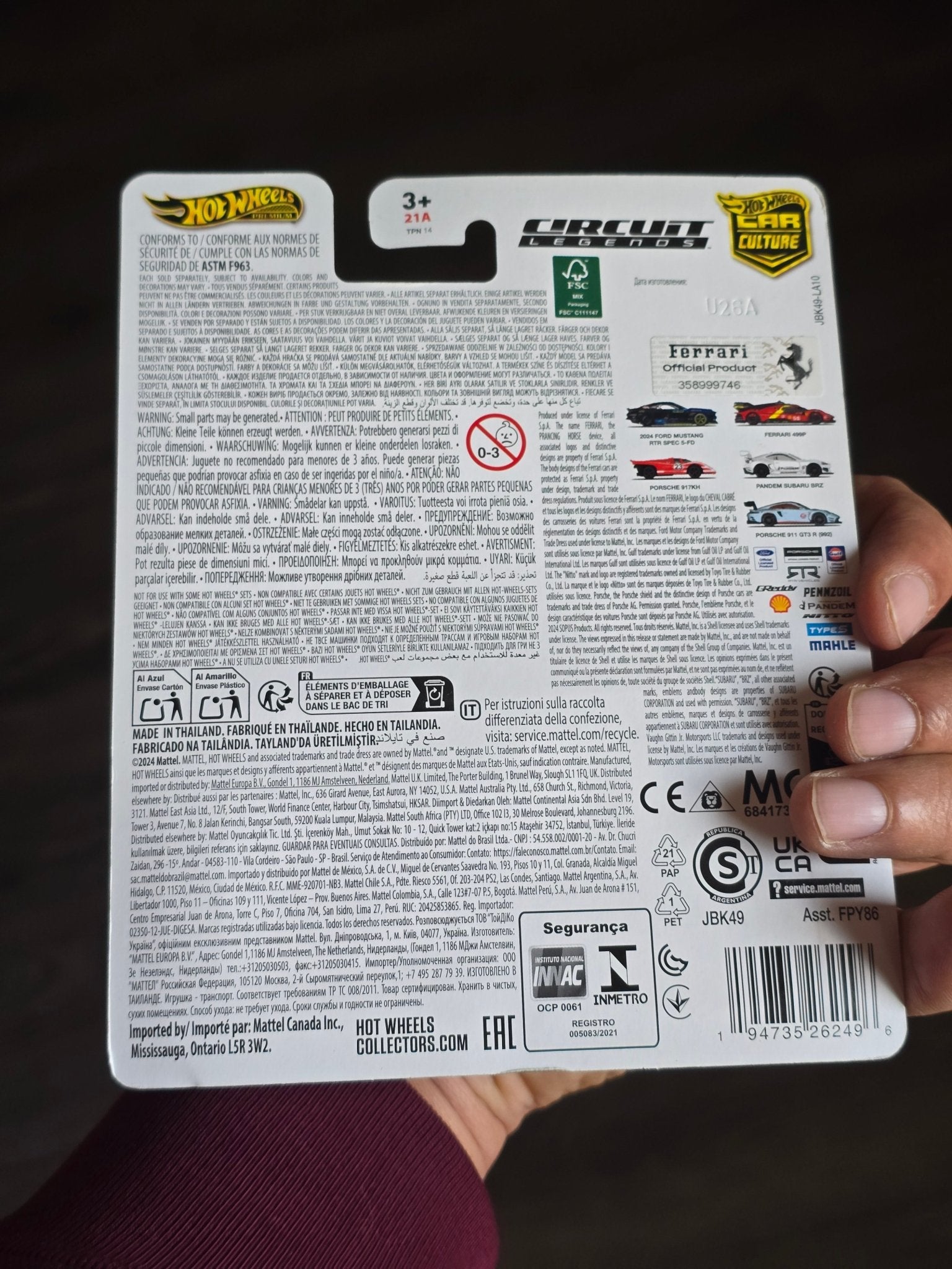 Premium Hot Wheels Ferrari 499P - Circuit Legends (Imported) - Kinder Logs