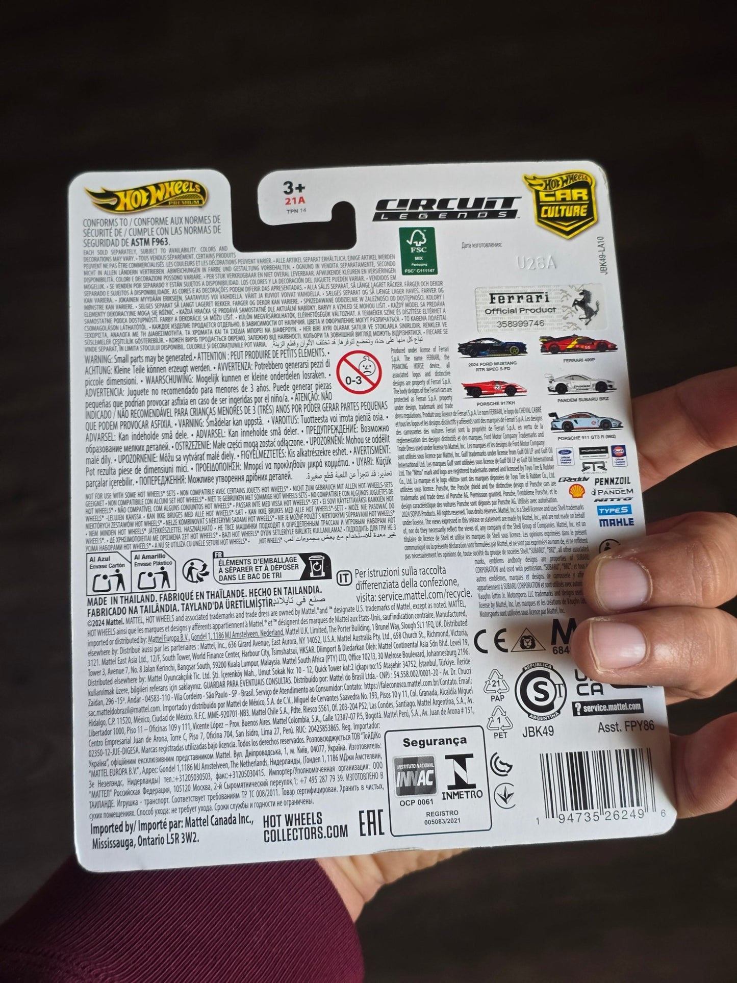 Premium Hot Wheels Ferrari 499P - Circuit Legends (Imported) - Kinder Logs