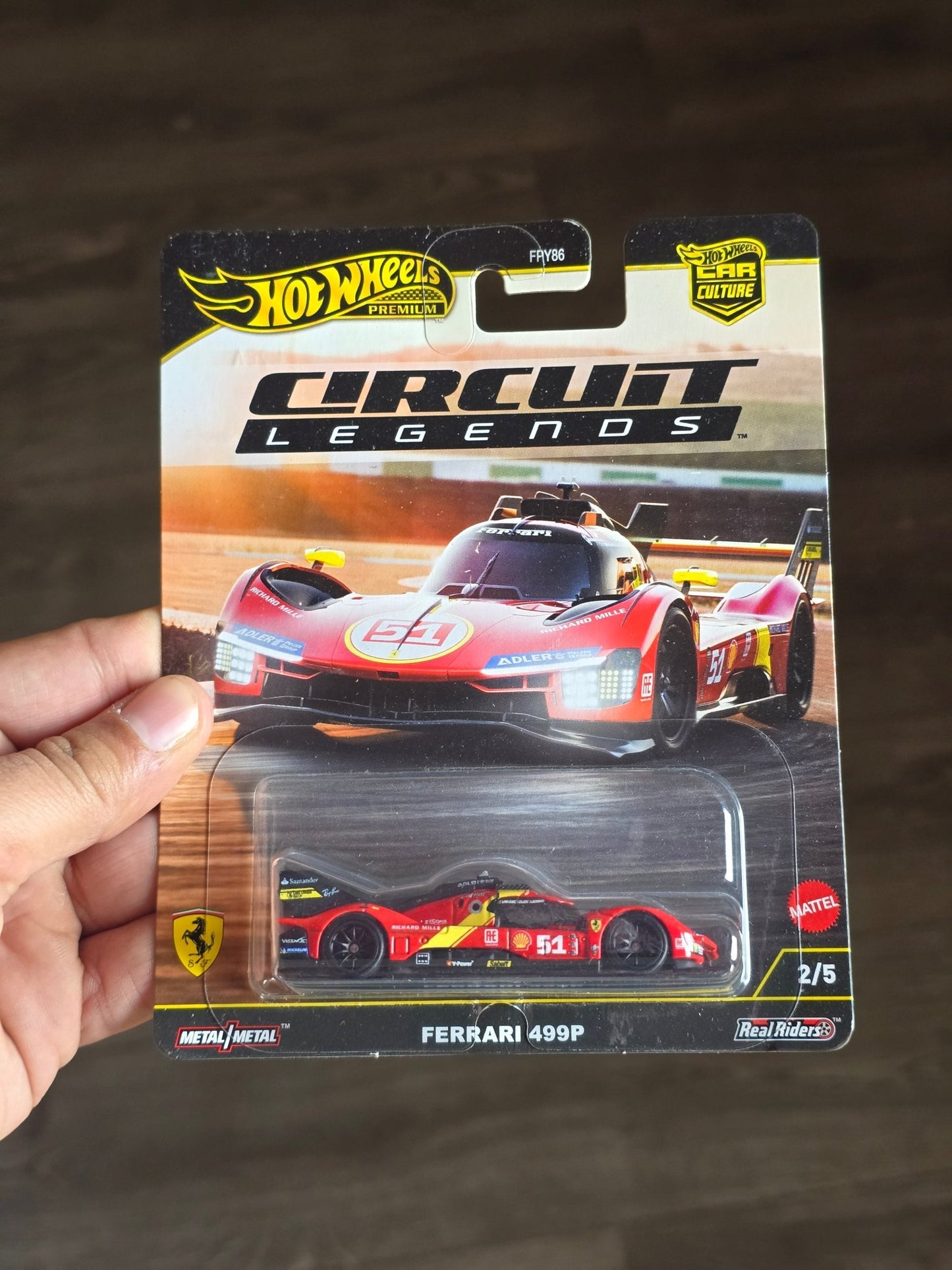 Premium Hot Wheels Ferrari 499P - Circuit Legends (Imported) - Kinder Logs