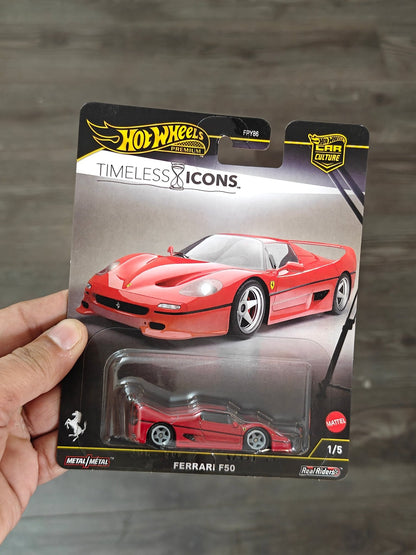 Premium Hot Wheels Ferrari F50 - Timeless Icons (Imported) - Kinder Logs