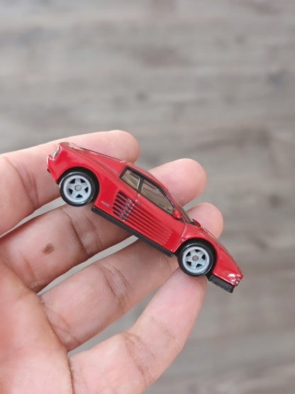 Premium Hot Wheels Ferrari Testarossa - Red (Uncarded - New) - Kinder Logs