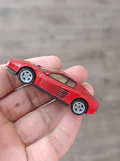 Premium Hot Wheels Ferrari Testarossa - Red (Uncarded - New) - Kinder Logs