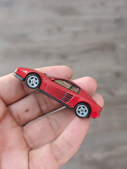 Premium Hot Wheels Ferrari Testarossa - Red (Uncarded - New) - Kinder Logs