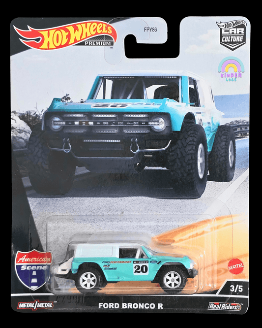 Premium Hot Wheels Ford Bronco R - American Scene (Imported) - Kinder Logs
