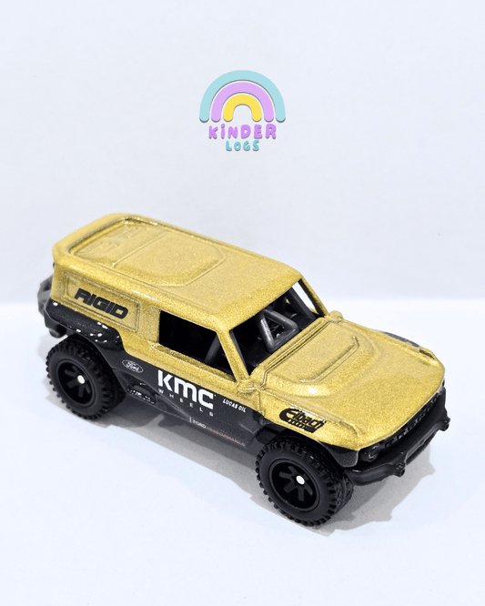 Premium Hot Wheels Ford Bronco R - Metallic Gold (Uncarded) - Kinder Logs