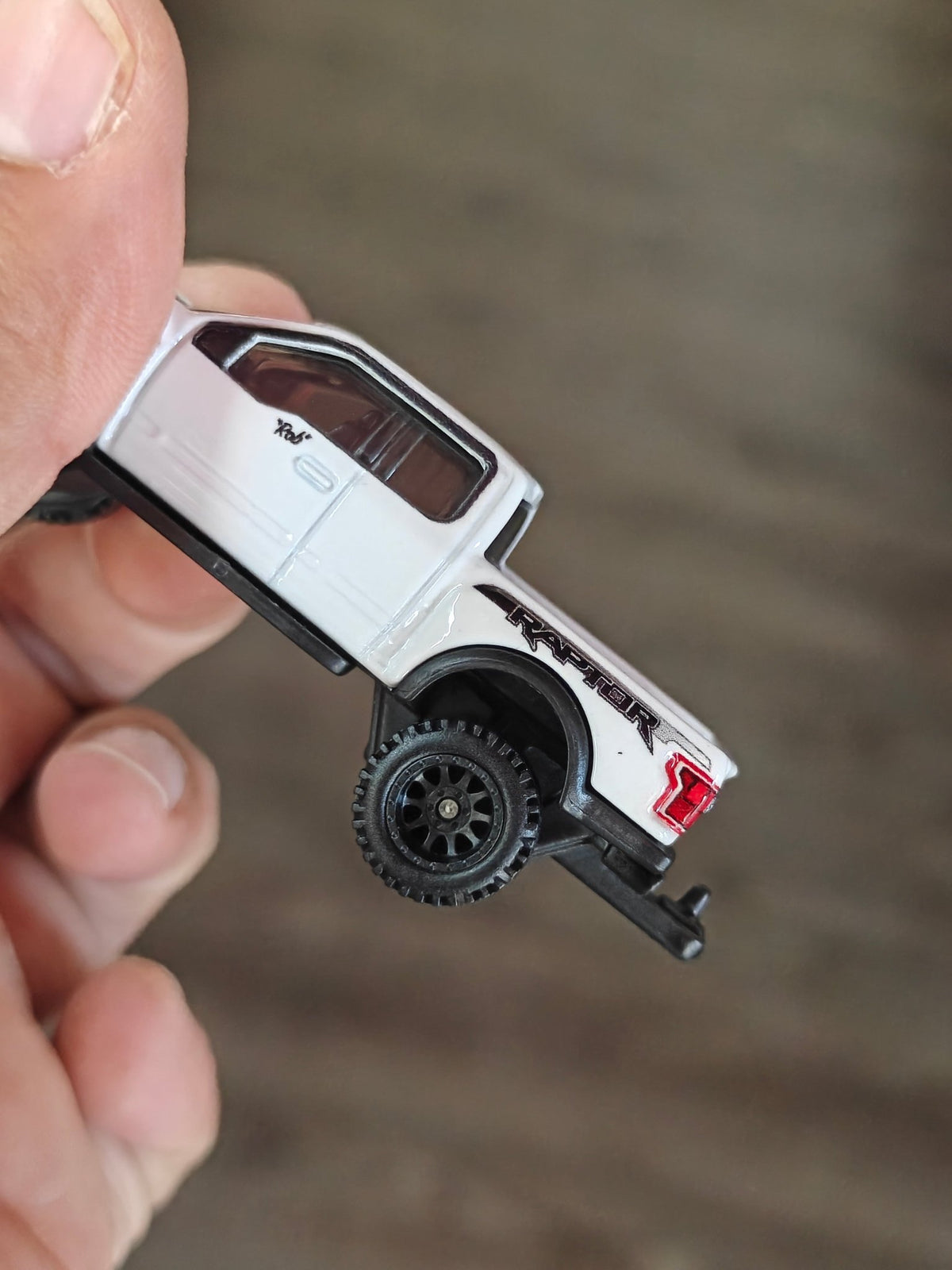 Premium Hot Wheels Ford F-150 Raptor With Open Trailer (Uncarded - New) - Kinder Logs