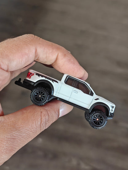 Premium Hot Wheels Ford F-150 Raptor With Open Trailer (Uncarded - New) - Kinder Logs