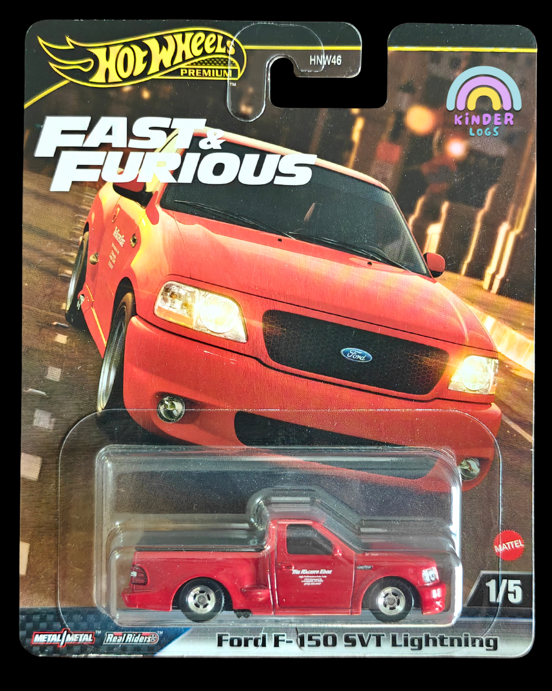 Premium Hot Wheels Ford F - 150 SVT Lightning - Red - Fast & Furious (Imported) - Kinder Logs